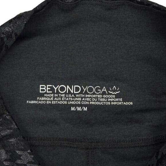 BEYOND YOGA Caught in the Midi Legging Houndstooth Black Size Medium - Picture 6 of 8